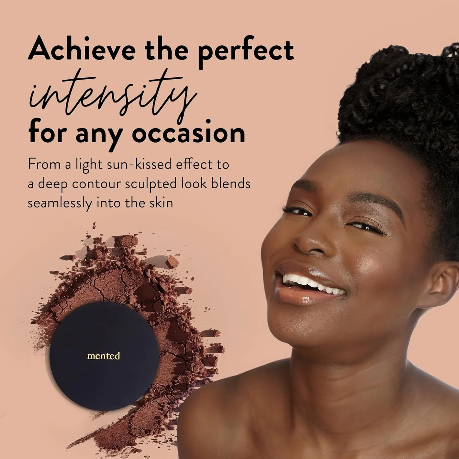 Mented Cosmetics Made in Italy, Cruelty Free Makeup, Vegan, Paraben Free, Shimmer Bronzer, Highlighter Bronzing Powder Palette for Face with Vitamin E   A, 0.35oz/10g, Vacay