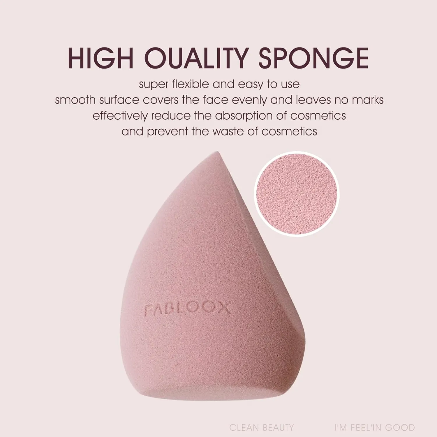 Microfiber Makeup Sponge Set Makeup Blender Latex Free, Beveled Shape Beauty Sponge Flawless for Powder, Cream and Liquid, 4 Pcs Pink Make up Sponges for Foundation