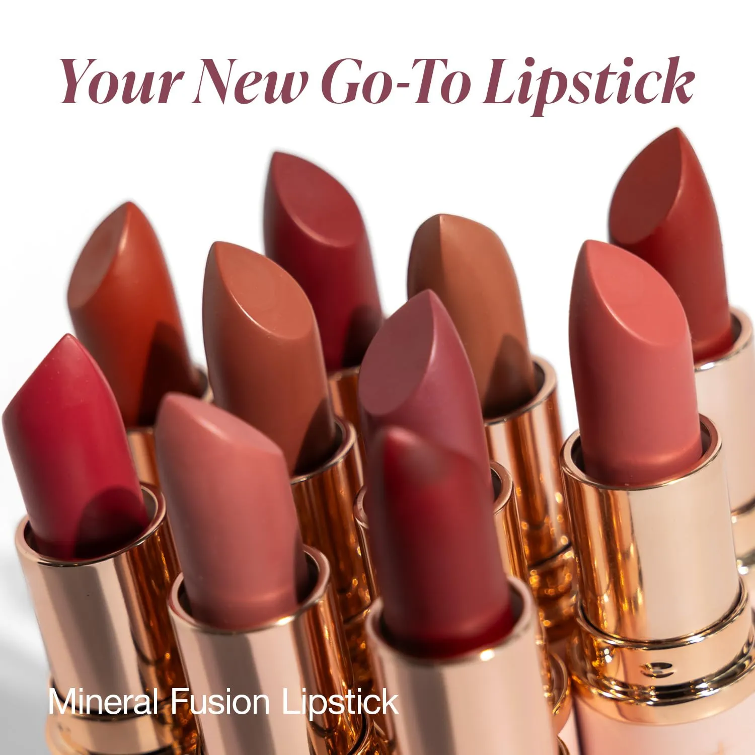 Mineral Fusion Long-Lasting Lipstick, Vivid & Smudge-Free Lip Color with Avocado Oil, Cocoa Seed Butter, Free of FD&C Dyes, Paraben and Gluten, Berry Smash