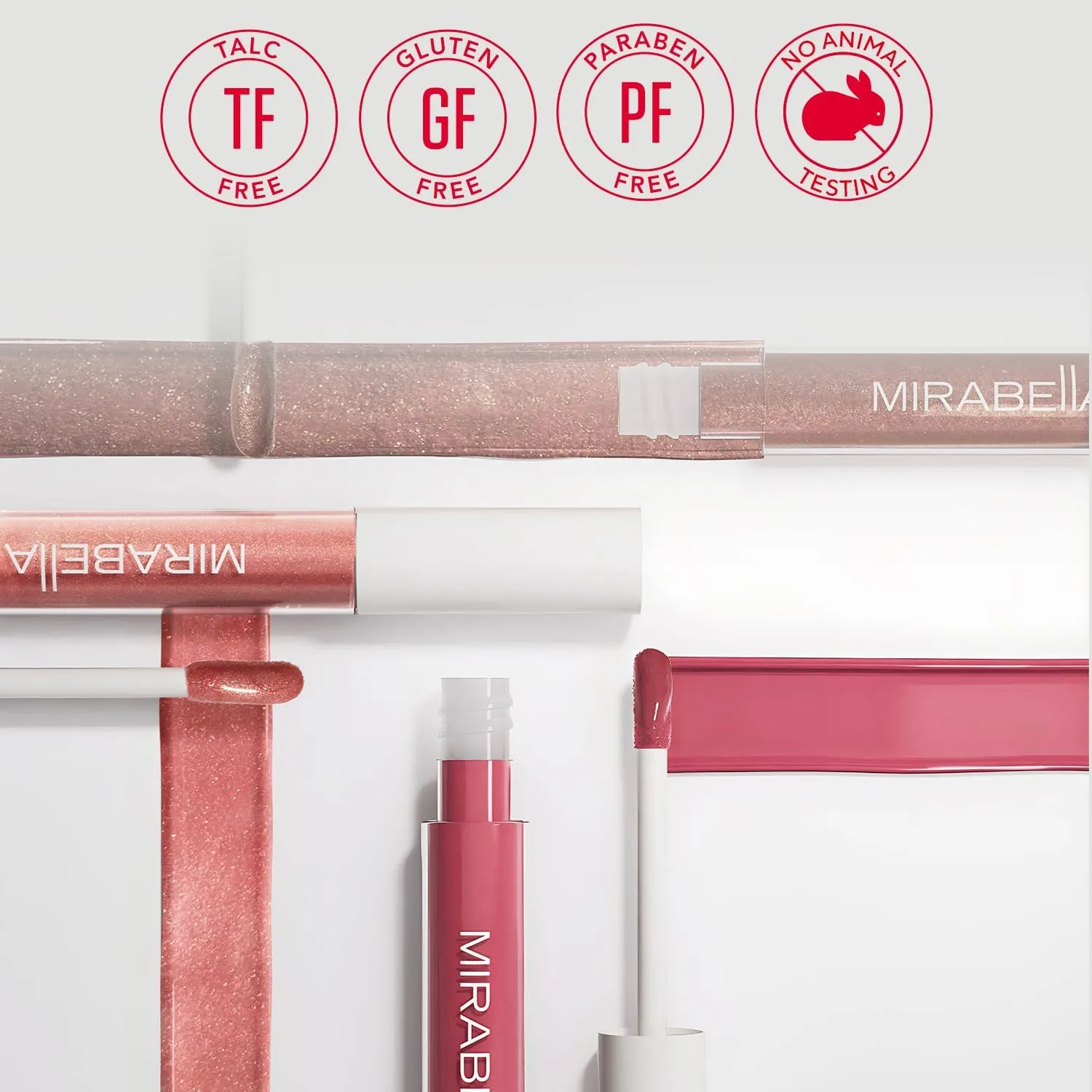 Mirabella Luxe Advanced Lip Gloss, Hydrating Non-Sticky High-Shine Lip Gloss for Women, Infused with Vitamin E & Jojoba Oil, Long-Lasting & Cruelty-Free - Lavish (Shimmering Light Nude)