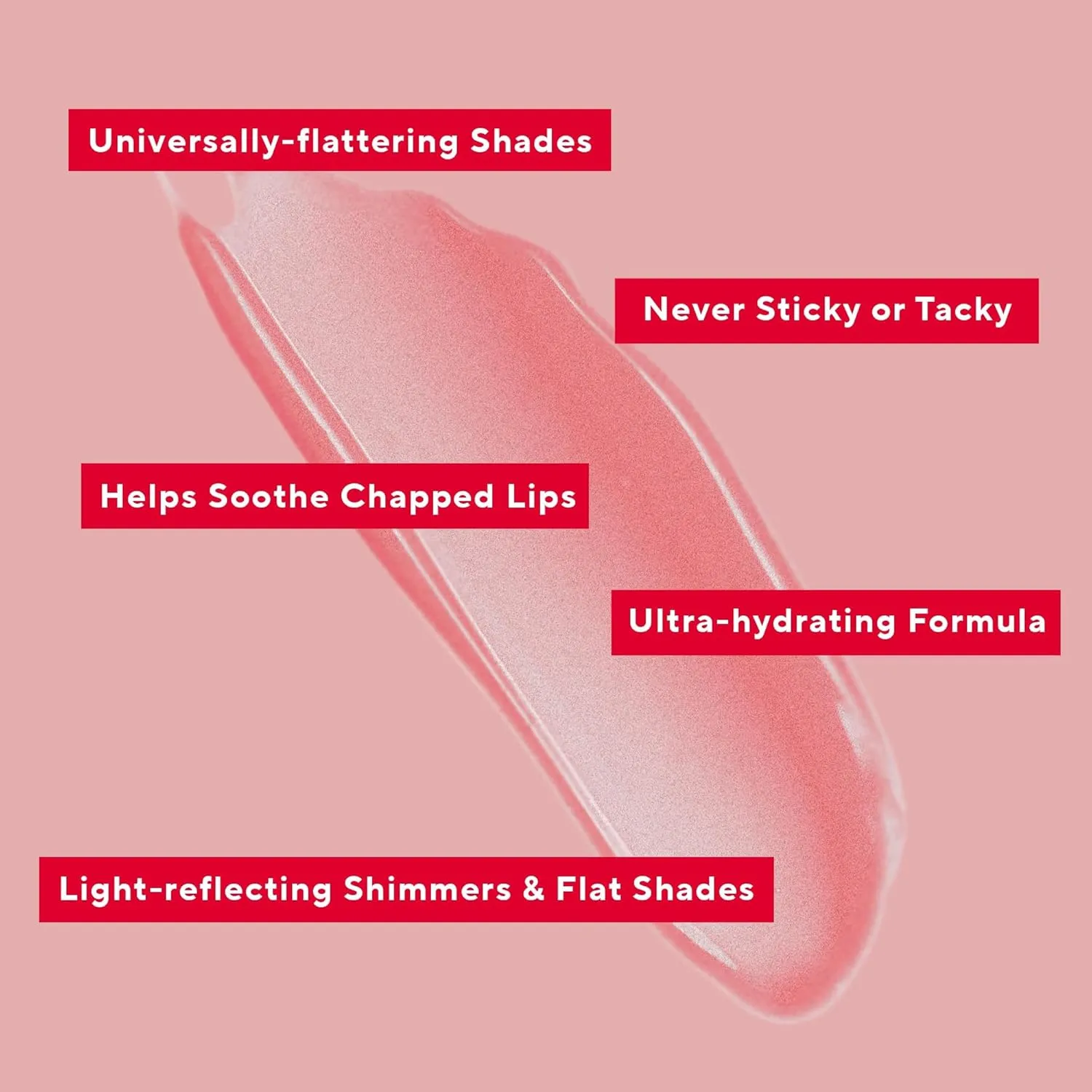Mirabella Luxe Advanced Lip Gloss, Hydrating Non-Sticky High-Shine Lip Gloss for Women, Infused with Vitamin E & Jojoba Oil, Long-Lasting & Cruelty-Free - Lavish (Shimmering Light Nude)