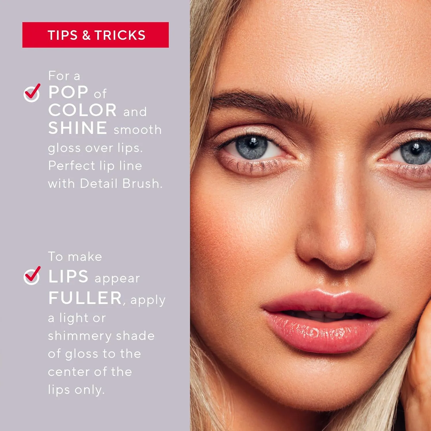 Mirabella Luxe Advanced Lip Gloss, Hydrating Non-Sticky High-Shine Lip Gloss for Women, Infused with Vitamin E & Jojoba Oil, Long-Lasting & Cruelty-Free - Lavish (Shimmering Light Nude)