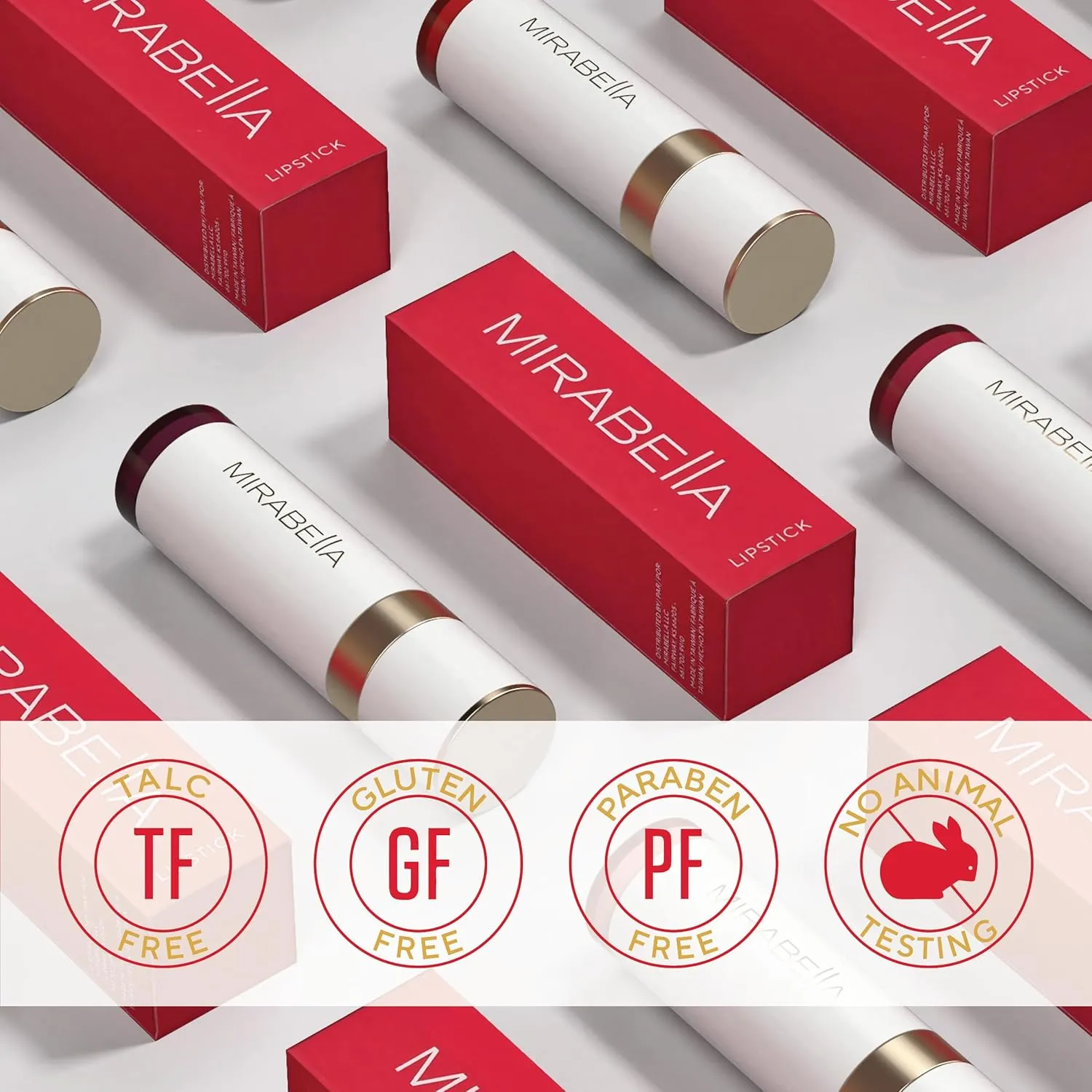 Mirabella Sealed with a Kiss Lipstick for Women - Smudge Proof Lip Stick, Long Lasting Satin Lipstick with No Bleed Hydrating Formula - Lanolin & Vitamin E Infused (Barely Beige)