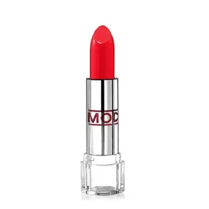MODE Lustre Lipstick Bright Hot Fire Engine Red Cream 85, Hydrating Creamy Pigment Rich Lip Color, Moisturizing Sweet Almond, Cherry, Avocado Natural Skincare Fruit Oils, Organic Shea Butter