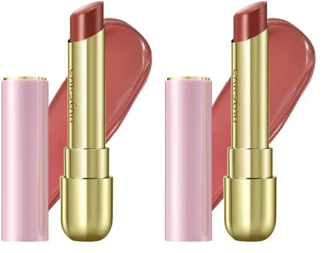 Moisturizing Creamy Lipstick, Long-lasting High Pigmented Lip Color, Smooth, Hydrating, Nude Pink, 01 (Pack of 2)