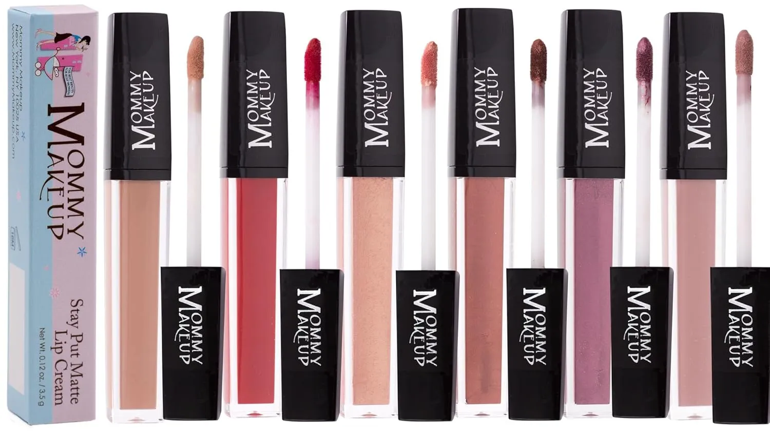 Mommy Makeup Stay Put Matte Lip Cream - Kiss-proof, Transfer-proof, Smudge-Proof, Waterproof, Long Lasting Lipstick - Hydarting Formula with Vitamin E (Angelica)