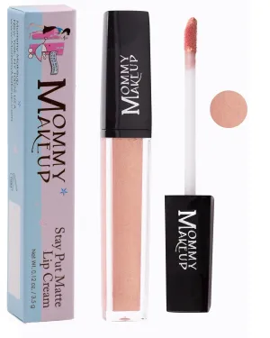 Mommy Makeup Stay Put Matte Lip Cream - Kiss-proof, Transfer-proof, Smudge-Proof, Waterproof, Long Lasting Lipstick - Hydarting Formula with Vitamin E (Angelica)
