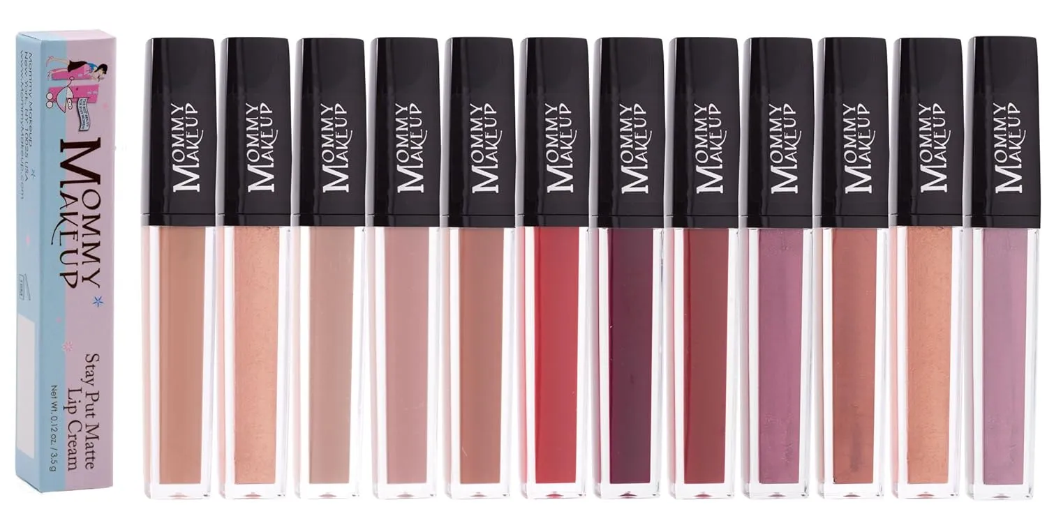 Mommy Makeup Stay Put Matte Lip Cream - Kiss-proof, Transfer-proof, Smudge-Proof, Waterproof, Long Lasting Lipstick - Hydarting Formula with Vitamin E (Angelica)