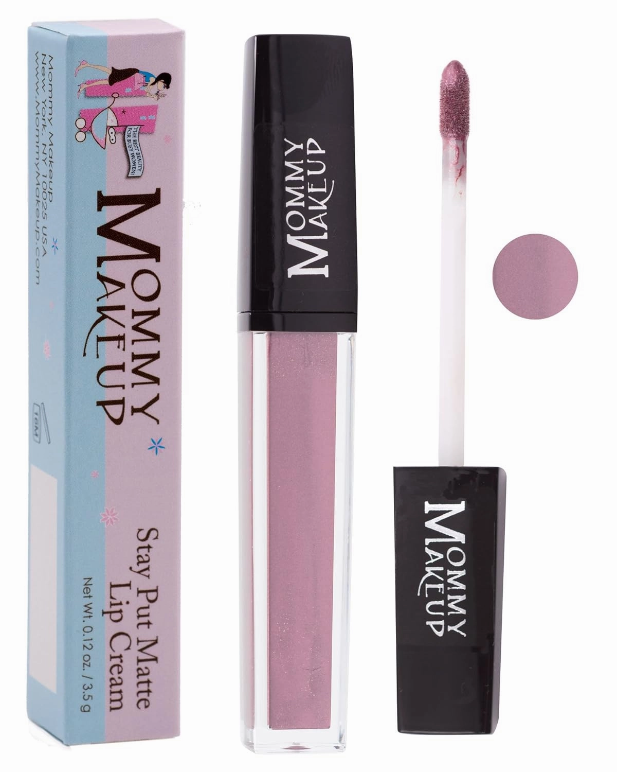 Mommy Makeup Stay Put Matte Lip Cream - Kiss-proof, Transfer-proof, Smudge-Proof, Waterproof, Long Lasting Lipstick - Hydarting Formula with Vitamin E (Raquel)