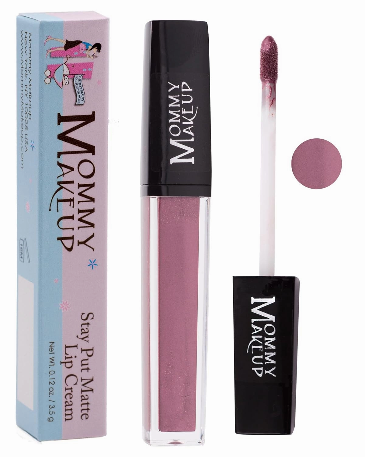 Mommy Makeup Stay Put Matte Lip Cream - Kiss-proof, Transfer-proof, Smudge-Proof, Waterproof, Long Lasting Lipstick - Hydarting Formula with Vitamin E (Roxie)