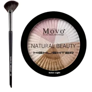Move Highlighter Makeup Palette – Butter Cup Shade with 2-Piece Brush Set, Long-Lasting Glow, Vegan & Cruelty-Free, Professional Face Highlighting Kit