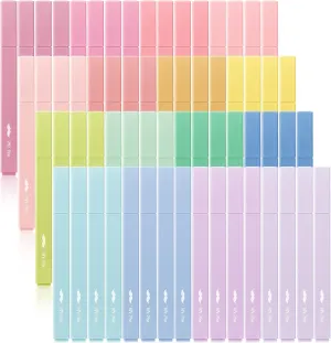 Mr. Pen- Aesthetic Highlighters, 64 Pack, Chisel Tip, Pastel Colors, Cute Highlighters Assorted Colors, Cute Highlighters for School Highlighters, Highlighter Set, Pastel Highlighters