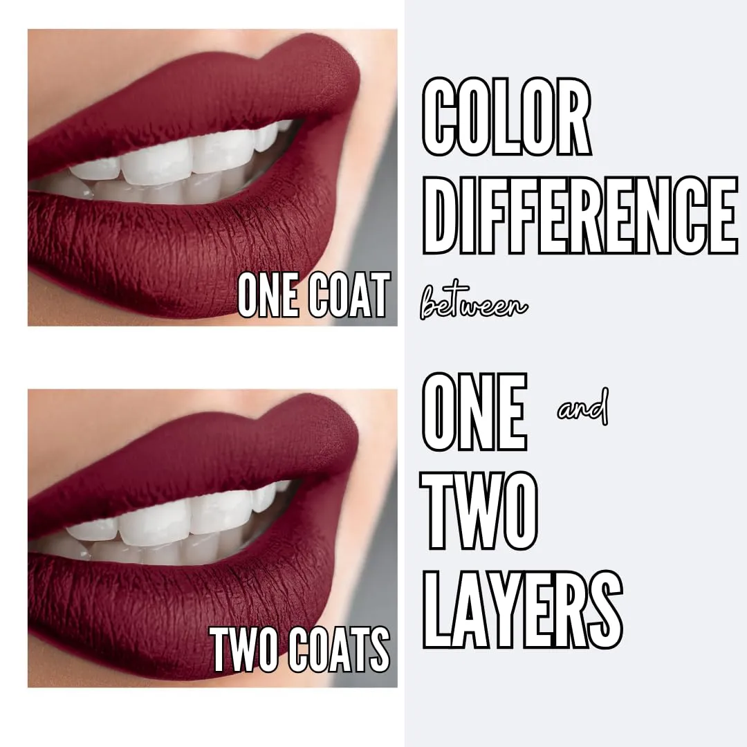 Mynena Burgundy Red Lip Stain Long-Lasting Waterproof | Lightweight Comfortable Non-Drying | High Pigment Intense Color Liquid Matte Lipstick | Paraben-Free Talc-Free Vegan & Cruelty-Free | Emma