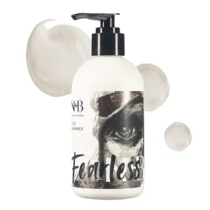 N B Fearless Body Shimmer Lotion | Non-Sticky, Moisturizing, Body Highlighter | Made w/Alma Extract & Vitamin C | For Face, Hand, Body & All Skin Types, Rough, Dry Skin, Sensitive | 8oz
