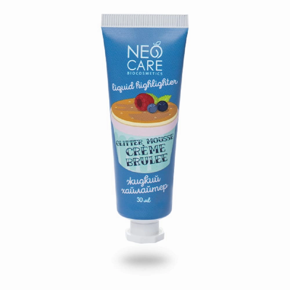 Natural cosmetics Highlighter "Glitter mousse creme brulee", liquid 30 ml