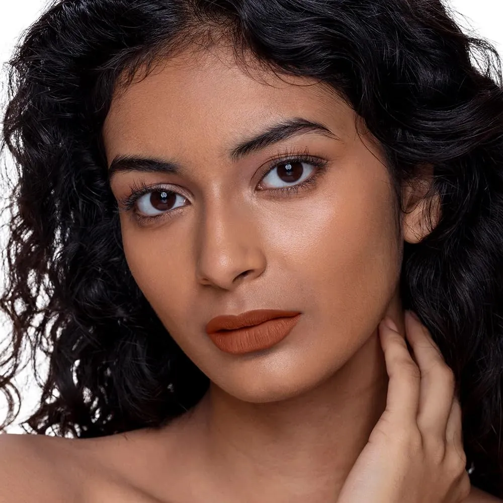 Non-Stop Airy Matte Liquid Lip - Nude Espresso(5 ml)| Transferproof I Waterproof lipstick Long Lasting I Apricot & Avocado Oil | 100% Vegan | 5ml | No Parabens, No Toxins