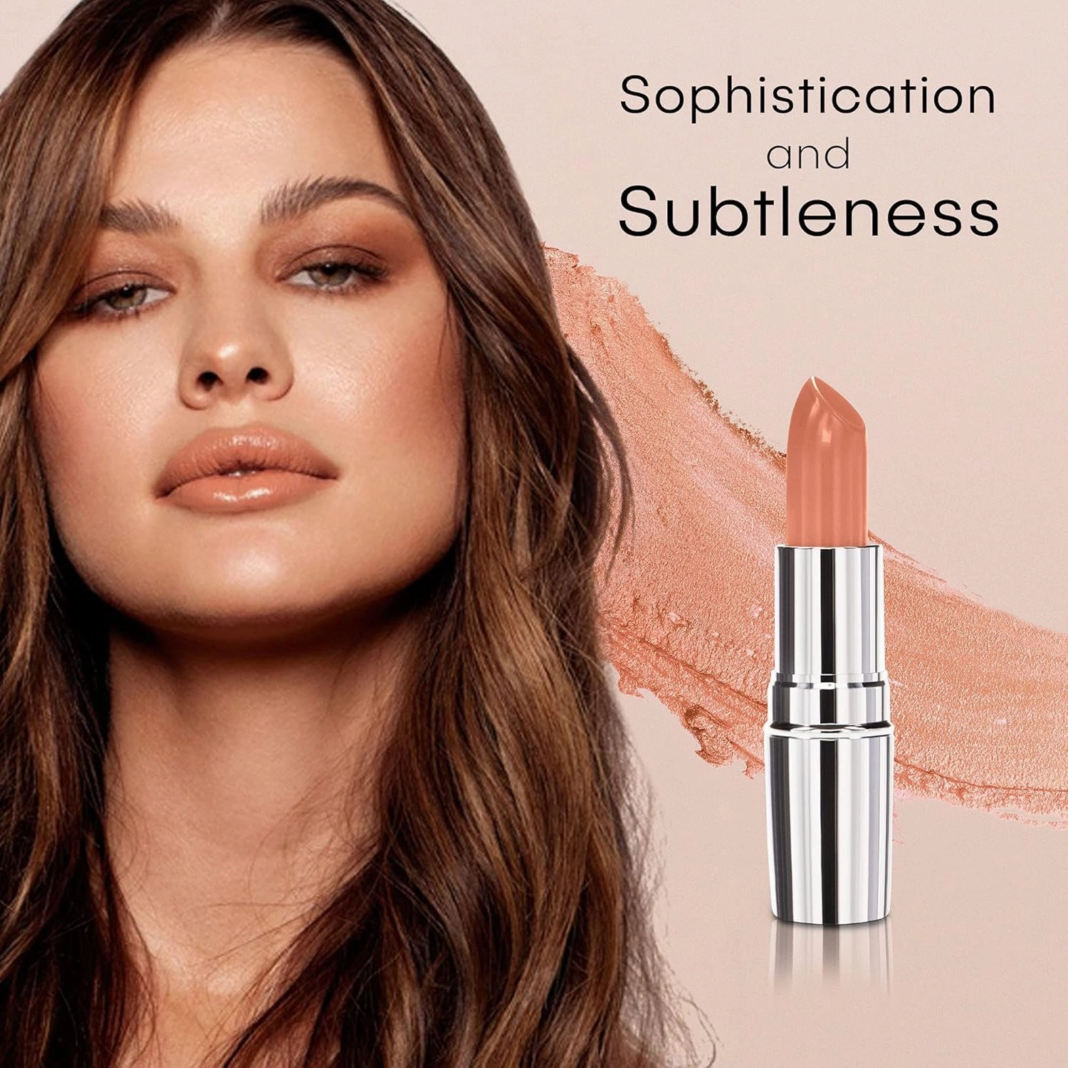 nude envie - Lipstick - Creamy & Long-Lasting Finish - Velvety Texture & Easy Application - Luxury Hydration - With Shea Butter, Vitamin E & Jojoba Oil - Vegan, Paraben-Free & Cruelty-Free - Rush