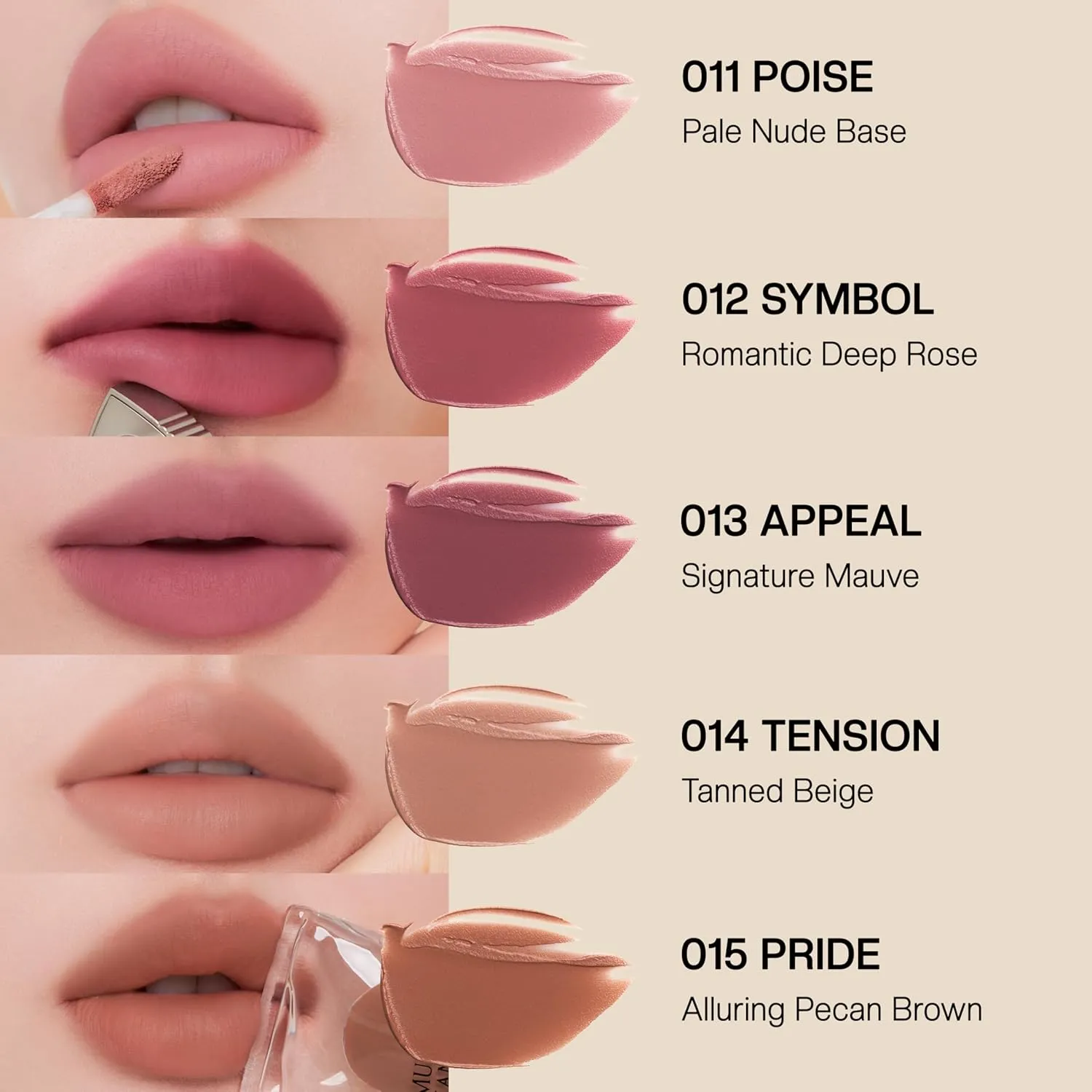 Objet Lip Stain (Unique Paint Tube Design) – Velvet Matte Tint, Long-Lasting Waterproof Lipstick, Hydrating Korean Makeup, Red & Rose Gloss, K-Beauty Tinted Lipstain (15 PRIDE)