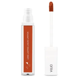 Ofra Long Lasting Liquid Lipstick - PSL | Terracotta Matte Lipstick with Red-Orange Undertones | All-Day Wear, High-Pigment, Lightweight Finish | 8g