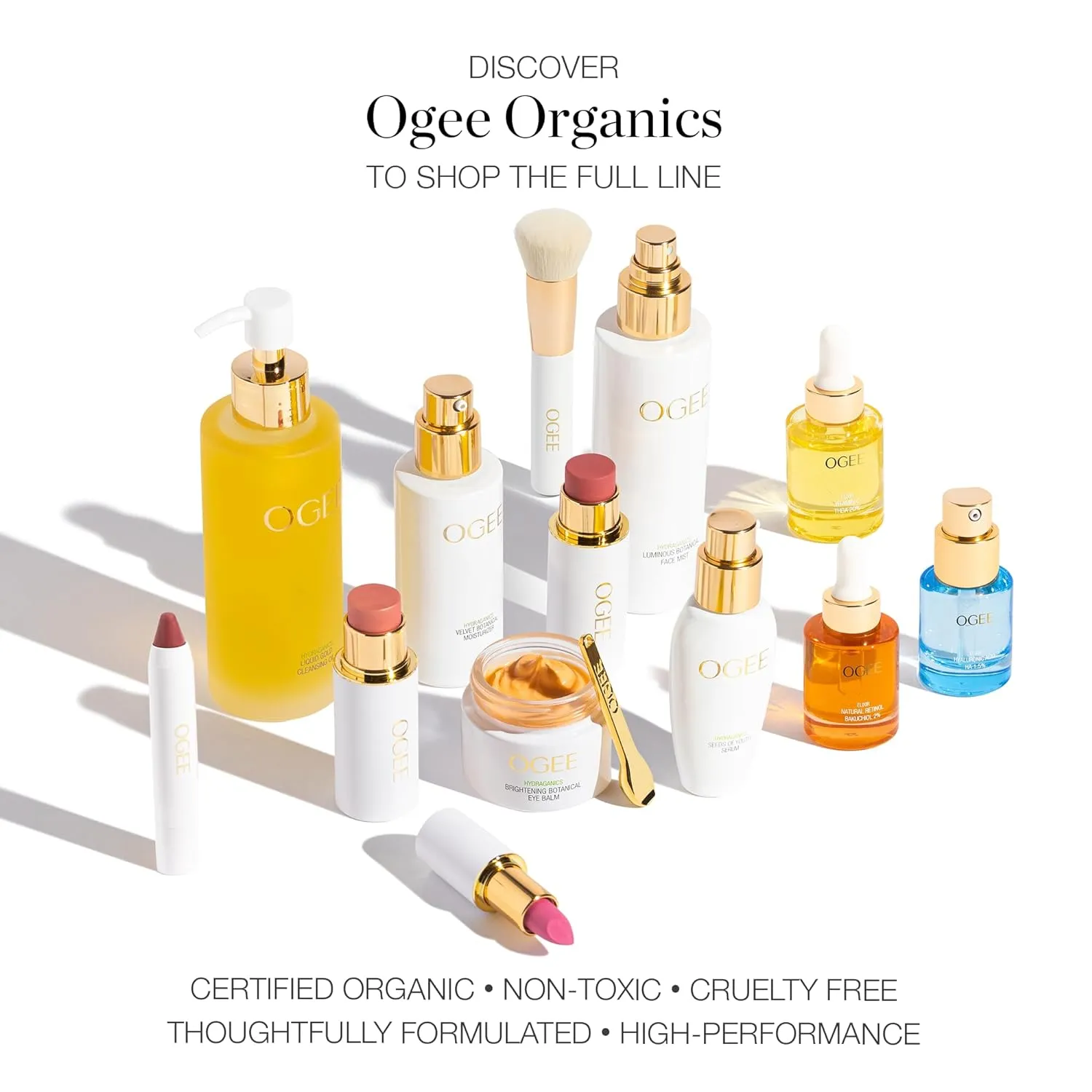 Ogee Sculpted Face Stick - Citrine (CITRINE - RADIANT GOLD SHIMMER) Certified Organic Bronzer Stick & Highlighter Makeup - Multi-Use Bronzer Stick for Face