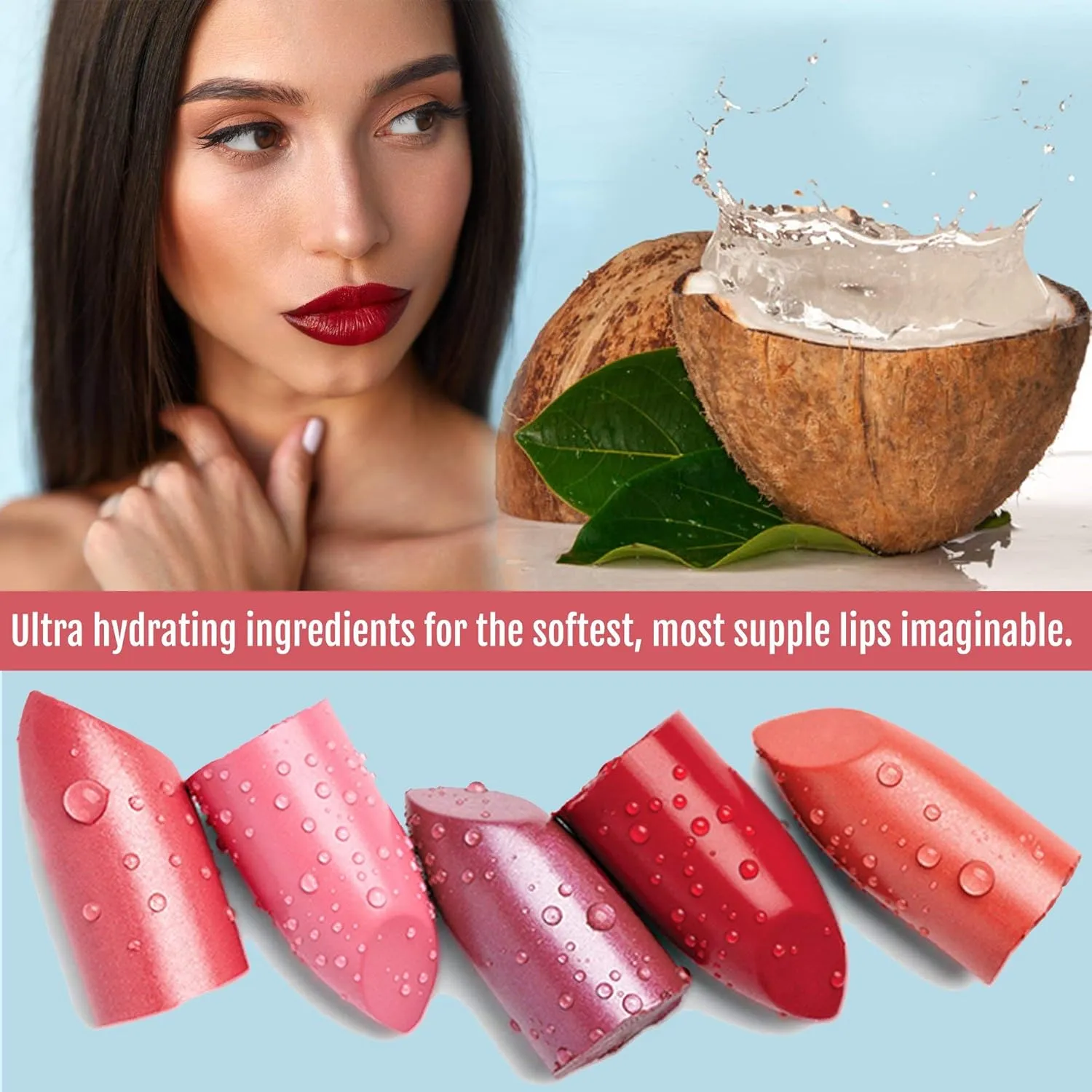 Organic Lipstick 100% Natural Hydrating Antioxidant-Rich, Made in USA, Papaya