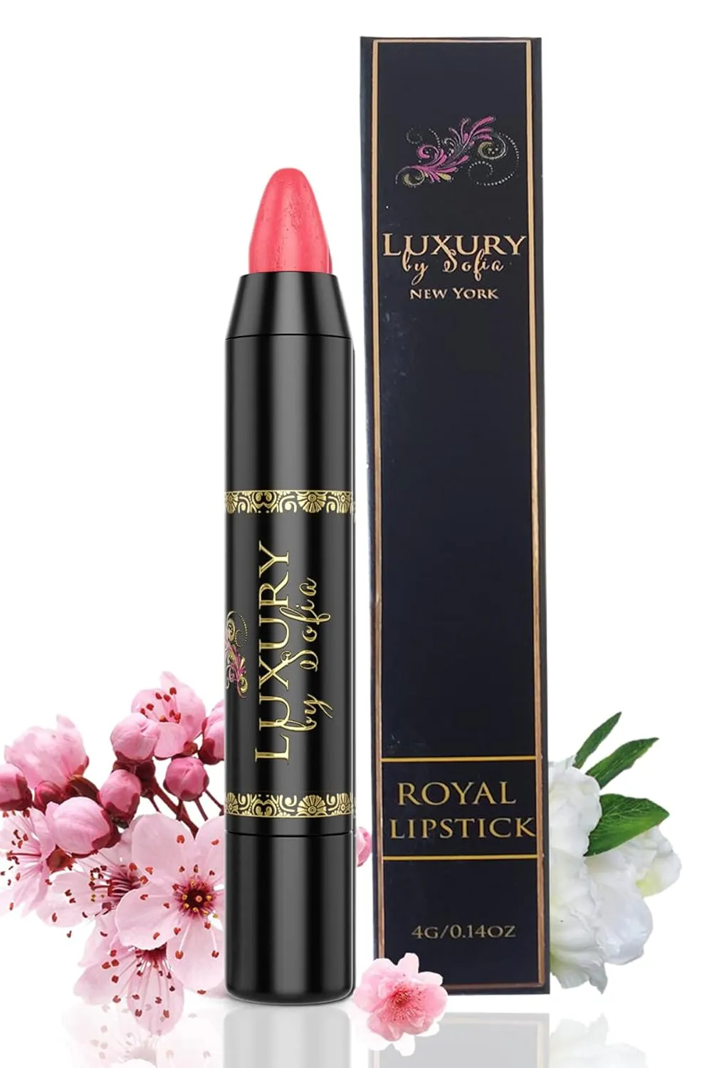 ORGANIC LIPSTICK/LIP LINER - All Natural, Long Lasting, Hydrating (Spray Rose)