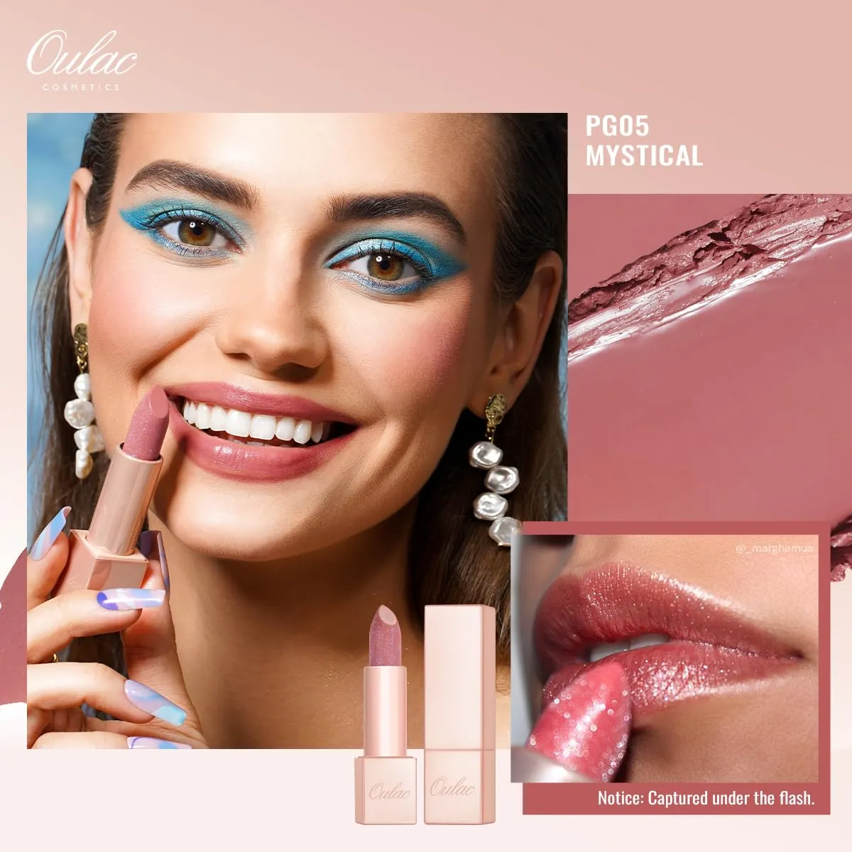 Oulac Lipstick & Lipliner Set 3PCS High Impact Lipcolor with Moisturizing Formula, Vegan Beauty, Full-Coverage Lip Color, Gift Lipstick for Women, 04 PG05 PG10
