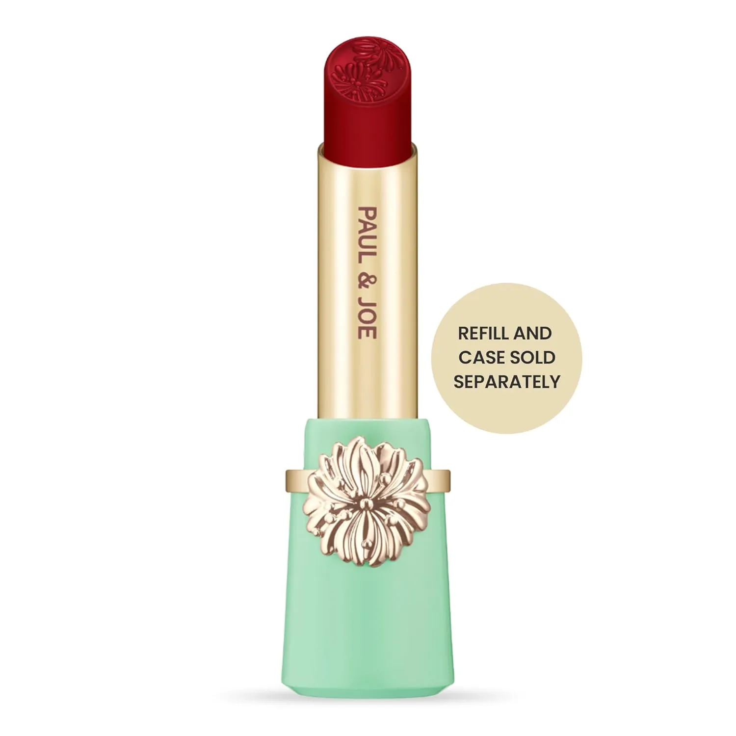 Paul & Joe Moisturizing Lipstick Refill Only, Case Sold Separately, Long Lasting Lipstick for Highly-Pigmented Lip Color, 18 My Little Secret - Sensual Dark Red Lip Stick, 0.10 oz