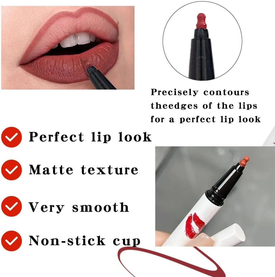 Peshoriadam Lip Liner, Peshoriadam Liquid Lipliner, Peshoriadm Liquid Lip Liner, Peshoriadam Longwear Liquid Lip Liner, Matte Liquid Lip Liner, 2-in-1 Waterproof Liquid Lipstick, Lip Liner Liquid-05#