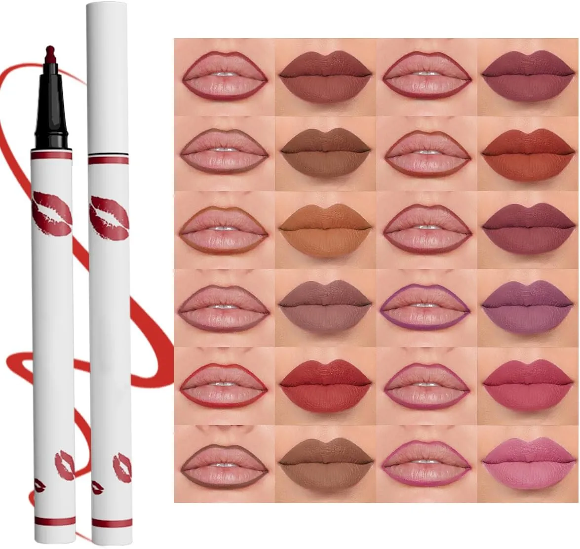 Peshoriadam Lip Liner, Peshoriadam Liquid Lipliner, Peshoriadm Liquid Lip Liner, Peshoriadam Longwear Liquid Lip Liner, Matte Liquid Lip Liner, 2-in-1 Waterproof Liquid Lipstick, Lip Liner Liquid-05#