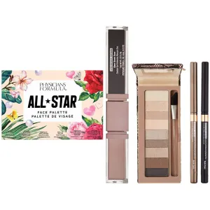 Physicians Formula AllStar Face Makeup Palette, Multi, 0.86 Ounce with Physicians Formula Shimmer Strips Custom Eye Enhancing Kit with Eyeshadow, Eyeliner & Mascara, Nude