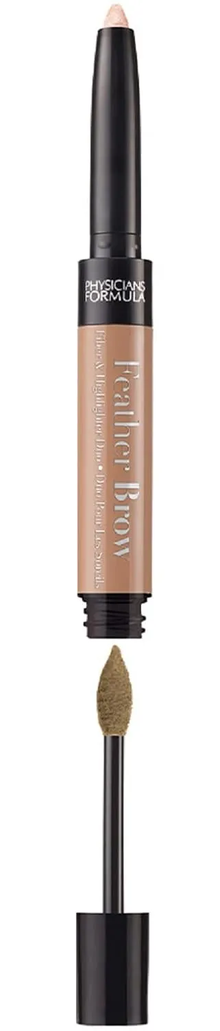 Physicians Formula Eye Booster Feather Brow Fiber & Highlighter Duo, Light Brown, 0.04 Ounce