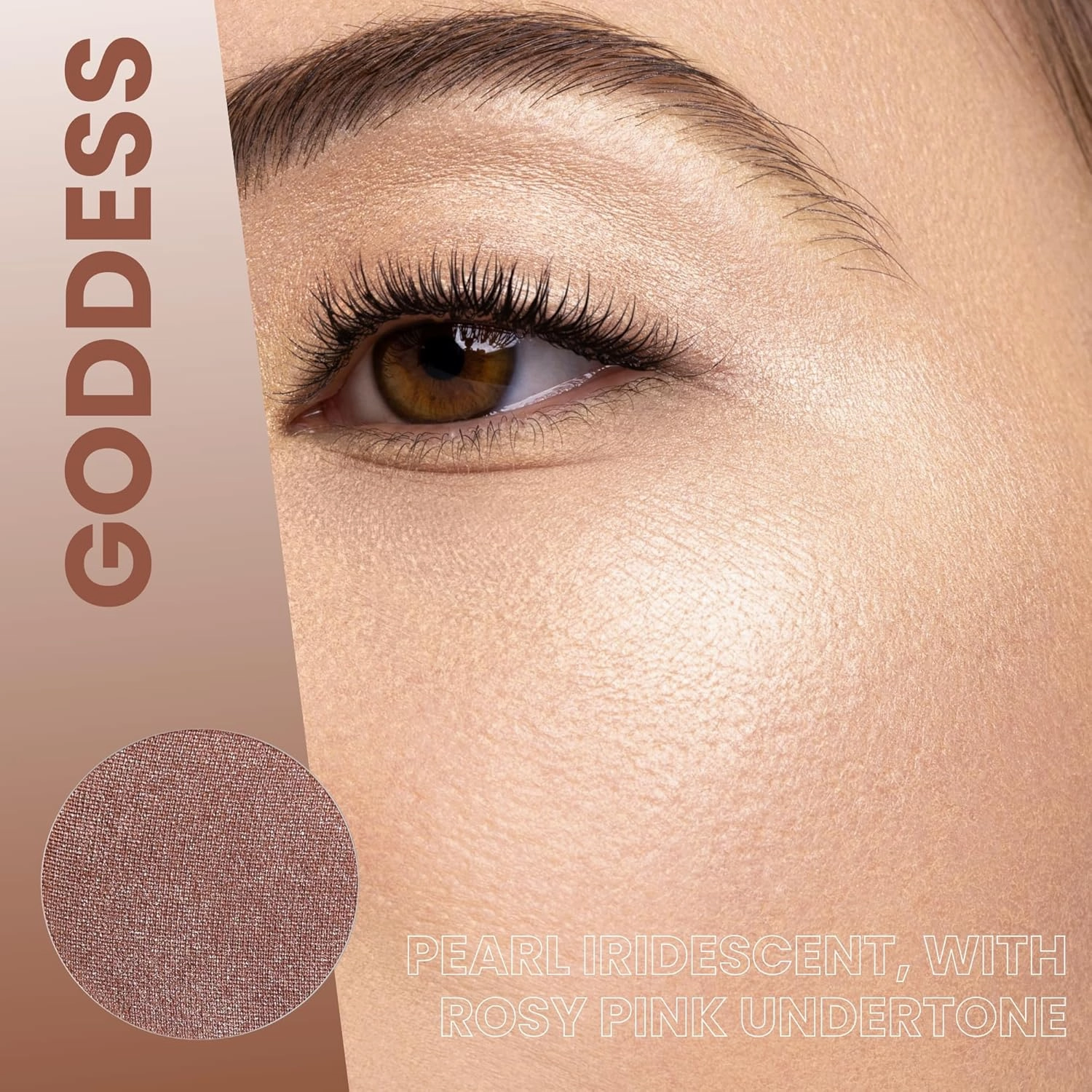 POISE Makeup Mineral Pressed Highlighter Refill Satin Powder for Natural Sheer Glow and Shimmering Skin | Face Highlighter Makeup in Cheek, Nose and Eyes REFILL, GODDESS