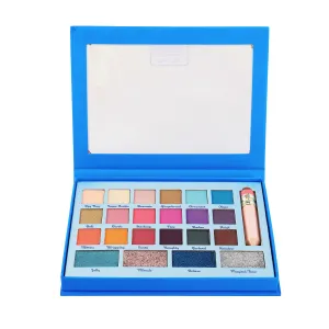Profusion Cosmetics Winter Wishes 23 PC Eye and Face Kit, Features 18 Multi Finish Shades, 4 Pressed Glitter and 1 Pencil Lipgloss for Winter Wow Looks
