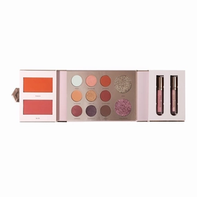 Profusion Cosmetics Rose Gold Dreams 15 PC Makeup Kit, Velvety Smooth Matte and Glitter Eyeshadows, Vibrant Blush and 2 Lipgloss for Glamorous Looks