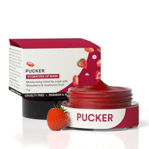 Pucker Hydrating Lip Balm/Mask For Dark Lips, Brightening Dark Lips, Tinted Lip Balm For Women & Men For Dry & Chapped Lips, 7gm