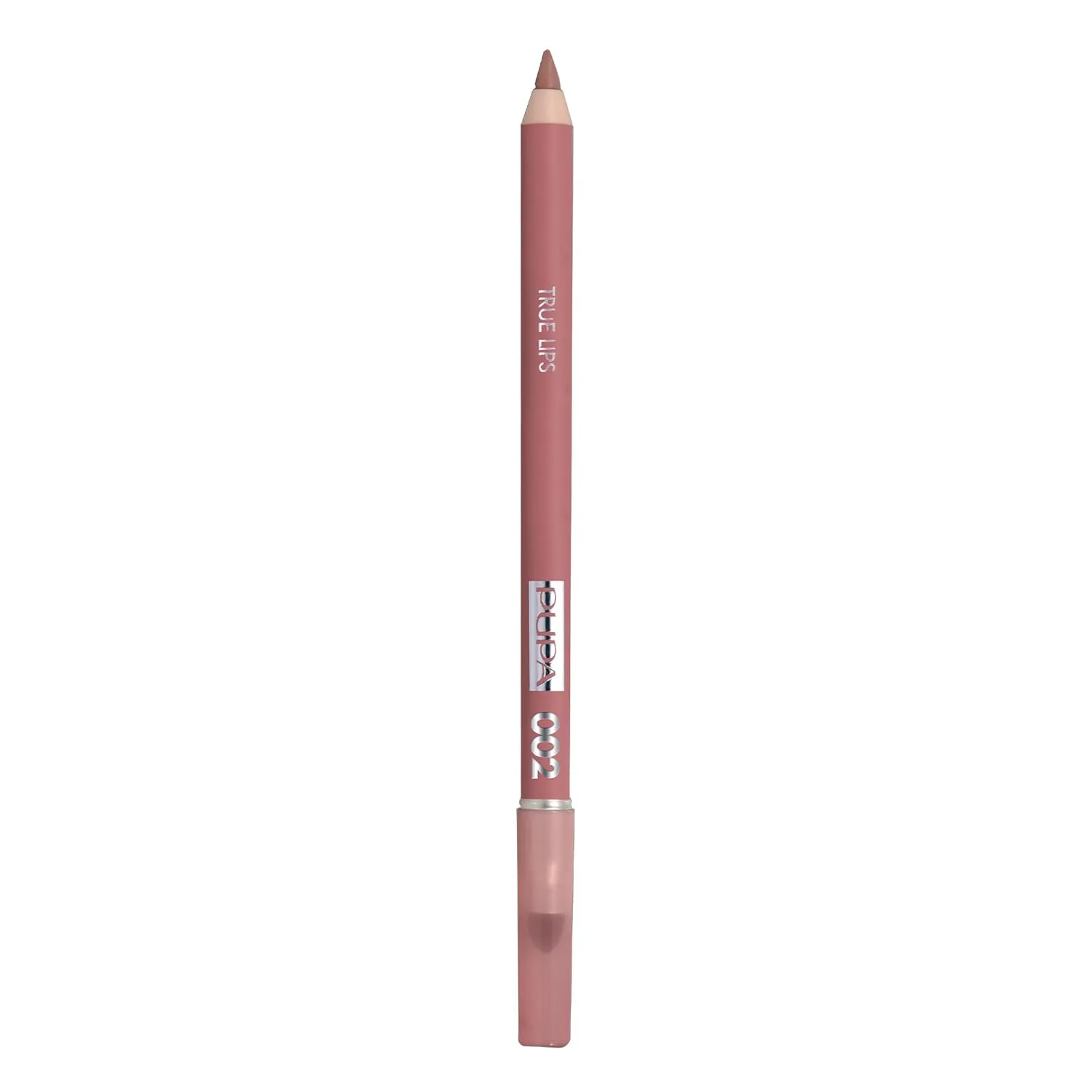 Pupa Milano True Lips Blendable Lip Liner - Dual-Ended Matte Lining Color and Brush - Light and Creamy, Hydrating, High Pigment, Smudge Proof Formula - Paraben Free - 002 Tea Rose - 0.042 oz
