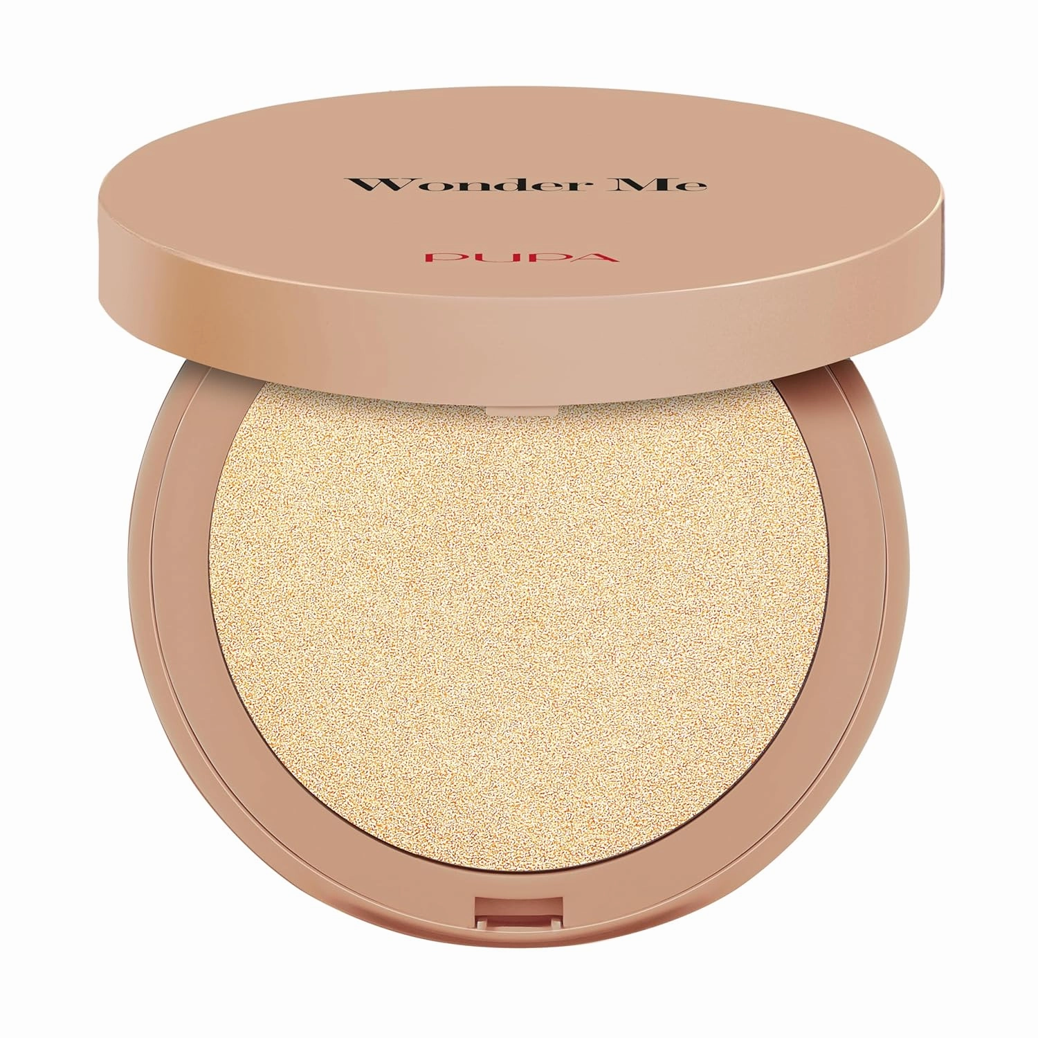 Pupa Milano Wonder Me Glow - Lightweight Makeup Powder - Face Highlighter with Ultra-Fine Pearls - Talc-Free - 102 Pure Gold - 0.264 oz