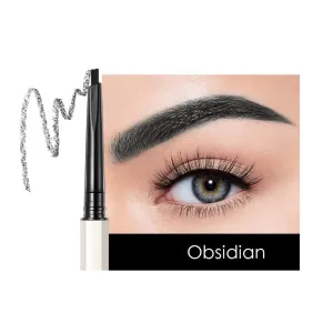 QiBest double-headed ultra-fine eyebrow pencil triangle waterproof and sweat-proof long-lasting 5 color makeup natural eyebrow cream is not easy to take off makeup (E)