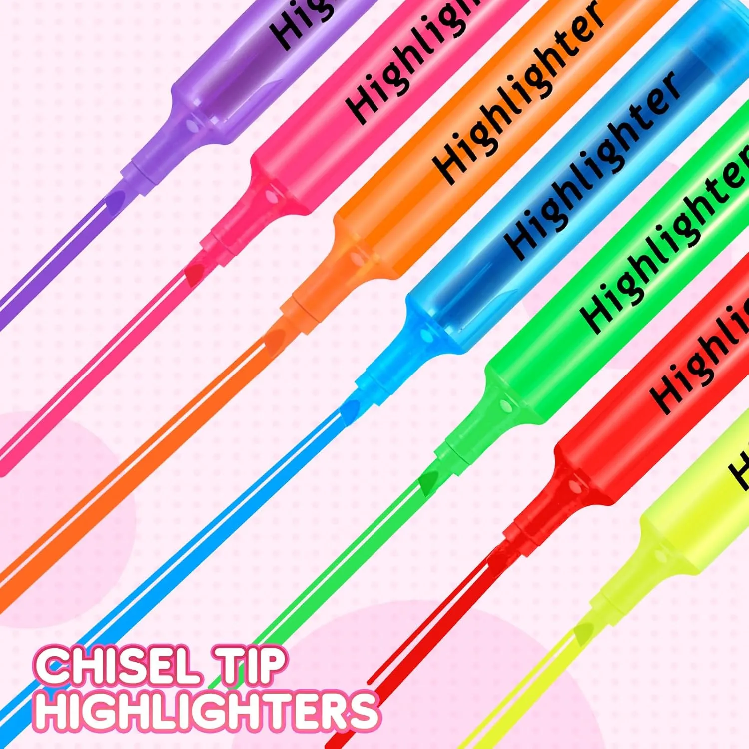 Qilery Tank Style Highlighters 72 Pack Chisel Tip Markers Quick Drying Fluorescent Highlighters for Kids Adult Home Classroom Office School Shop Supplies(Red)