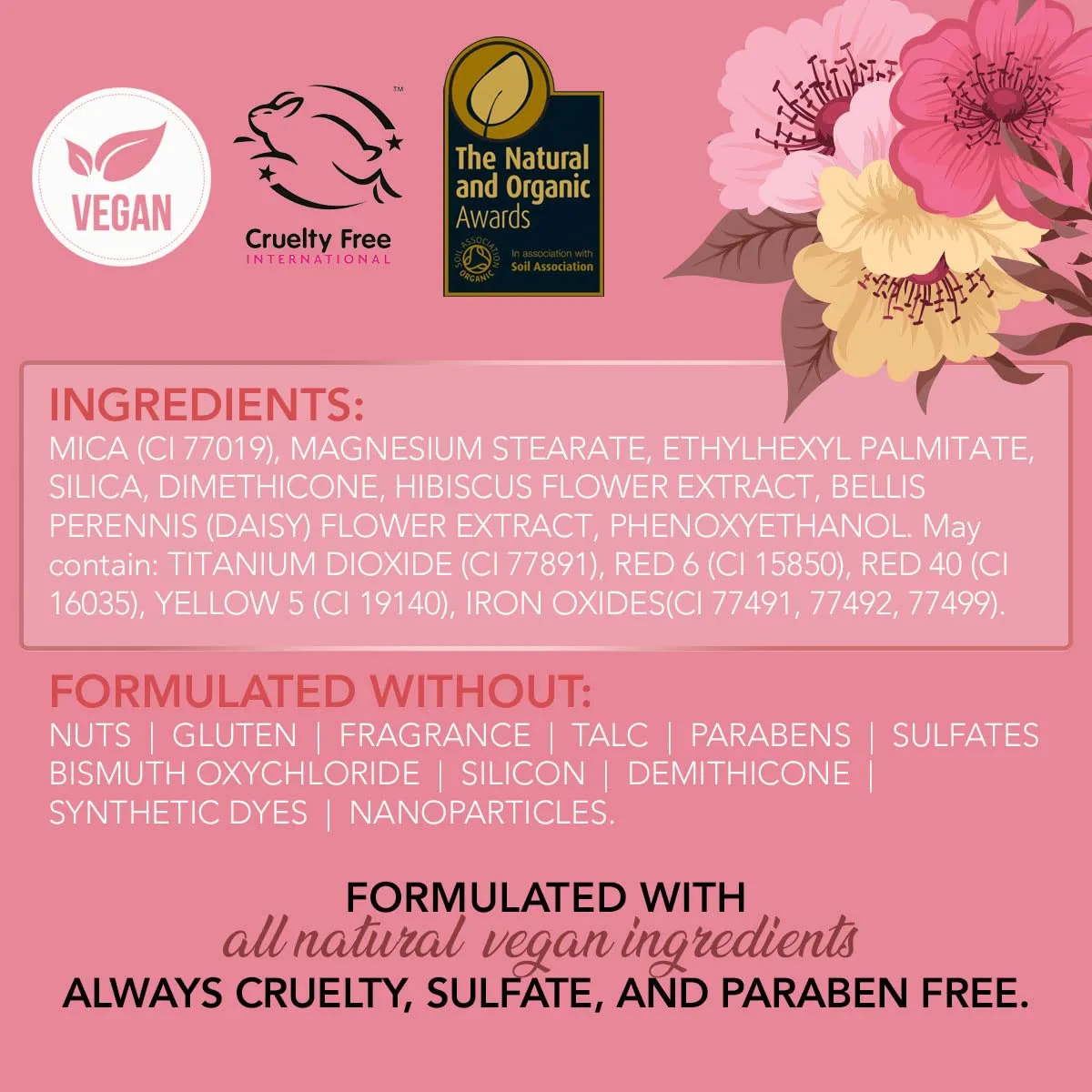 Rachel Couture 4 Color Highlighting Palette Infused with Botanical Extracts | Natural Ingredients & Pure Pigments | Vegan & Cruelty-Free