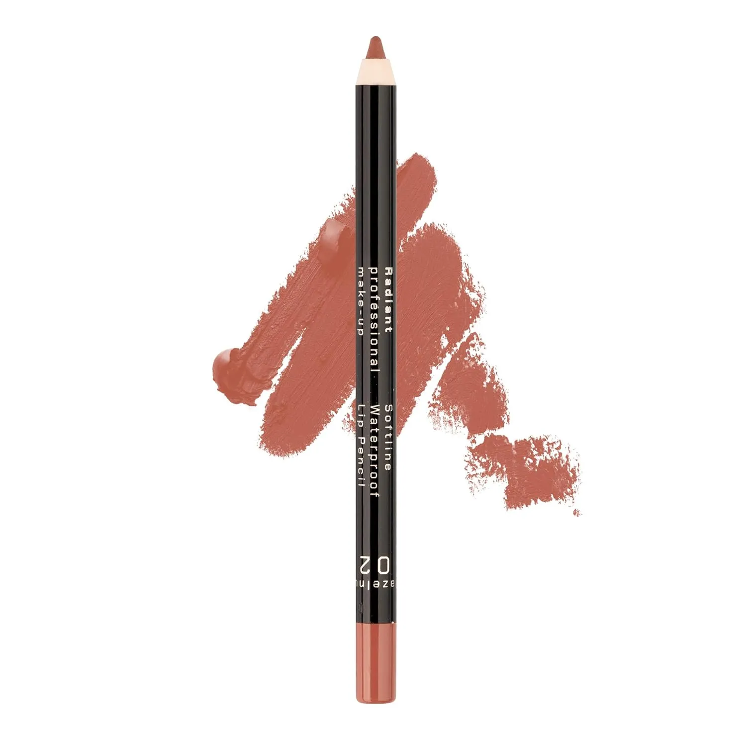 Radiant Professional Waterproof Lip Liner Pencil - Long Lasting Lip Liner for Defined Lips - Soft & Creamy Lipliner with Vitamin E - Long Lasting - 1.20 gr (02 HAZELNUT)