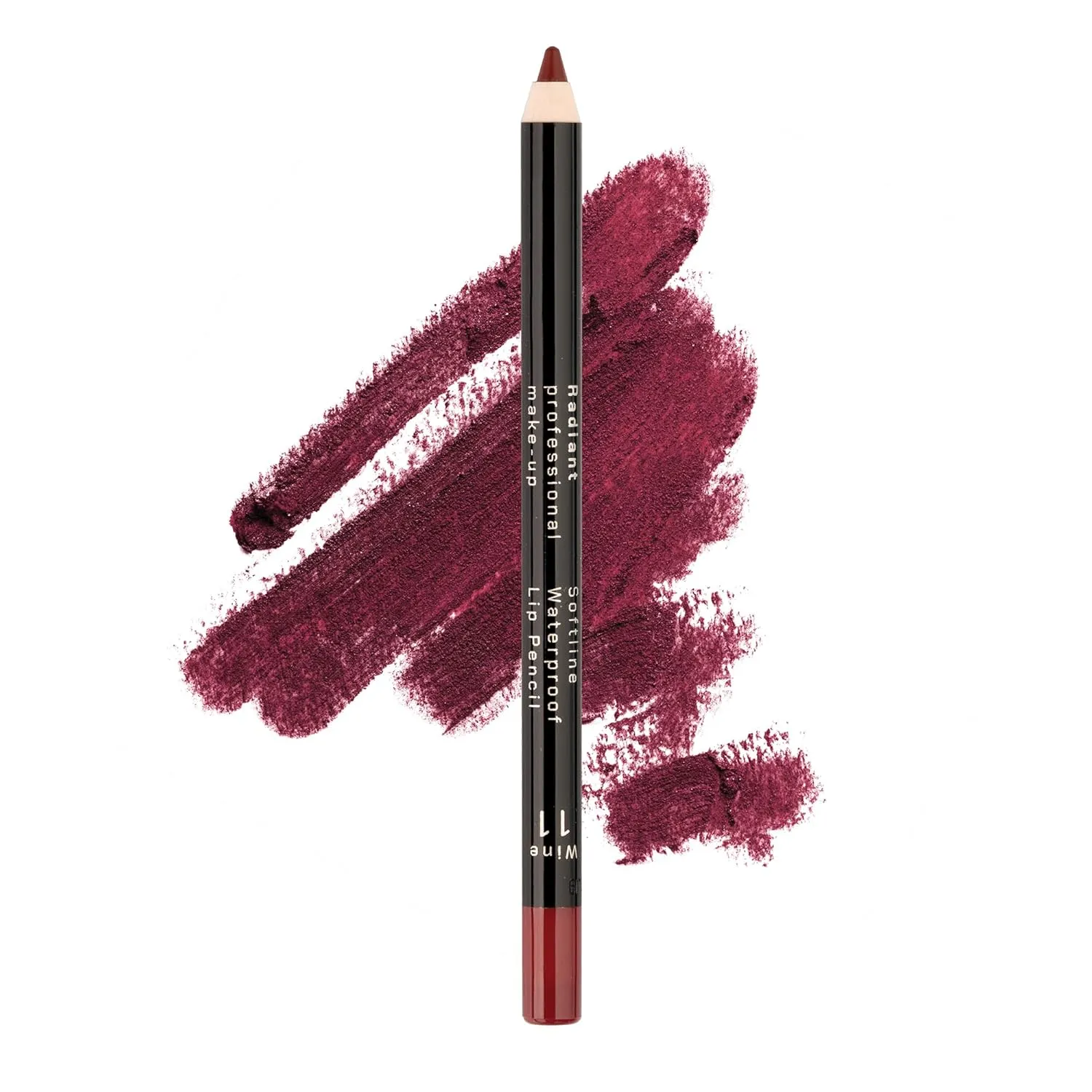 Radiant Professional Waterproof Lip Liner Pencil - Long Lasting Lip Liner for Defined Lips - Soft & Creamy Lipliner with Vitamin E - Long Lasting - 1.20gr, (11 WINE)