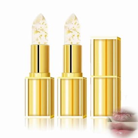 Remainder Lipstick, Markforlove Lipstick, Hardpointing Color Changing Lipsticks, Transferproof Color-Changing Lipsticks, Gold Crystal Ph Warm Colors Change Lip Stick (2pcs)