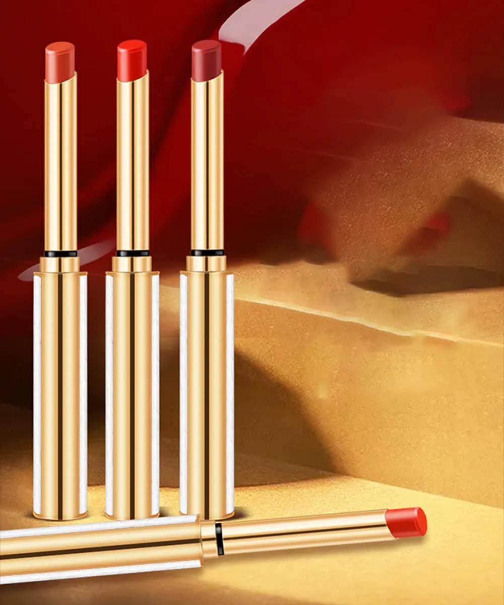 Retro Lipstick Small Tube Velvet Red Lipstick Matte Long Waterproof Long Lasting Lipstick Lipstick For Women Make Up Velvet Cosmetic Lipsticks (03#)