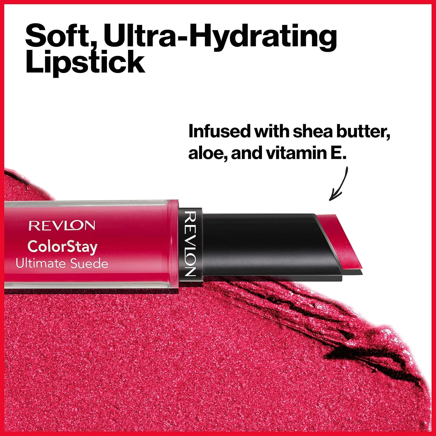 REVLON ColorStay Ultimate Suede Lipstick, Longwear Soft, Ultra-Hydrating High-Impact Lip Color, Formulated with Vitamin E, Womenswear (010), 0.09 oz