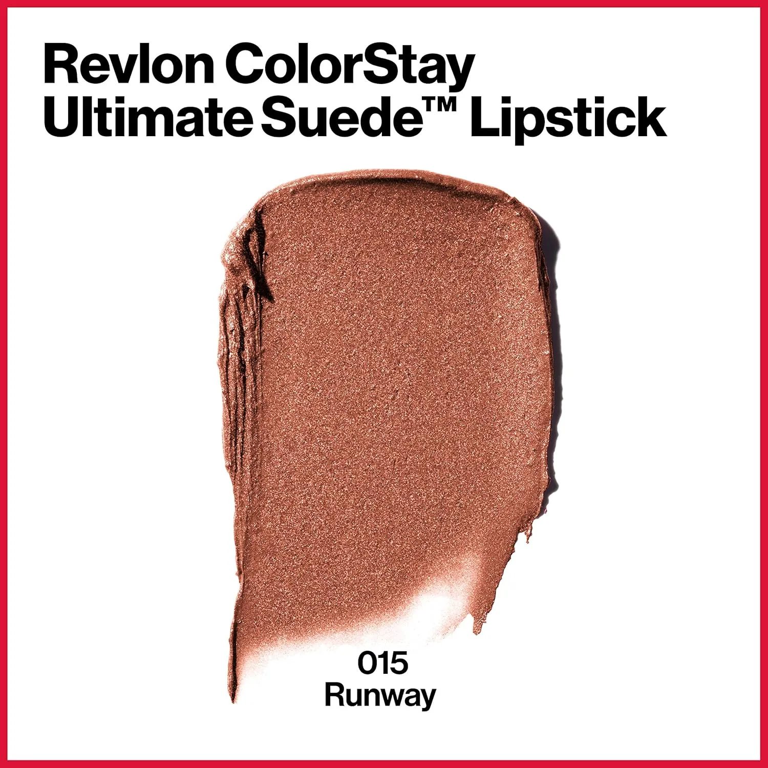 REVLON Lipstick, ColorStay Ultimate Suede Lipstick, High Impact Lip color with Moisturizing Creamy Formula, Infused with Vitamin E, 015 Runway, 0.09 Oz