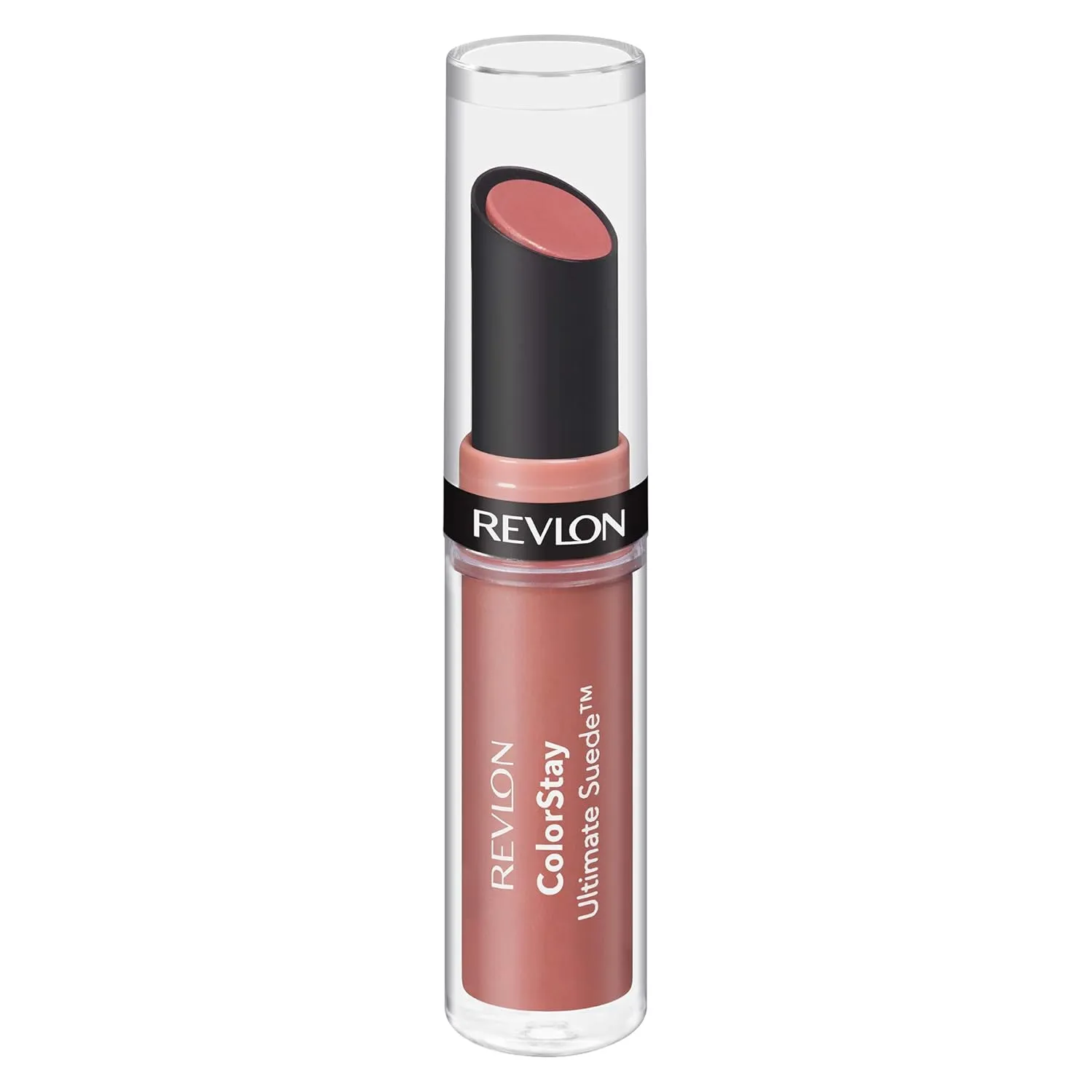 REVLON Lipstick, ColorStay Ultimate Suede Lipstick, High Impact Lip color with Moisturizing Creamy Formula, Infused with Vitamin E, 025 Socialite, 0.09 Oz