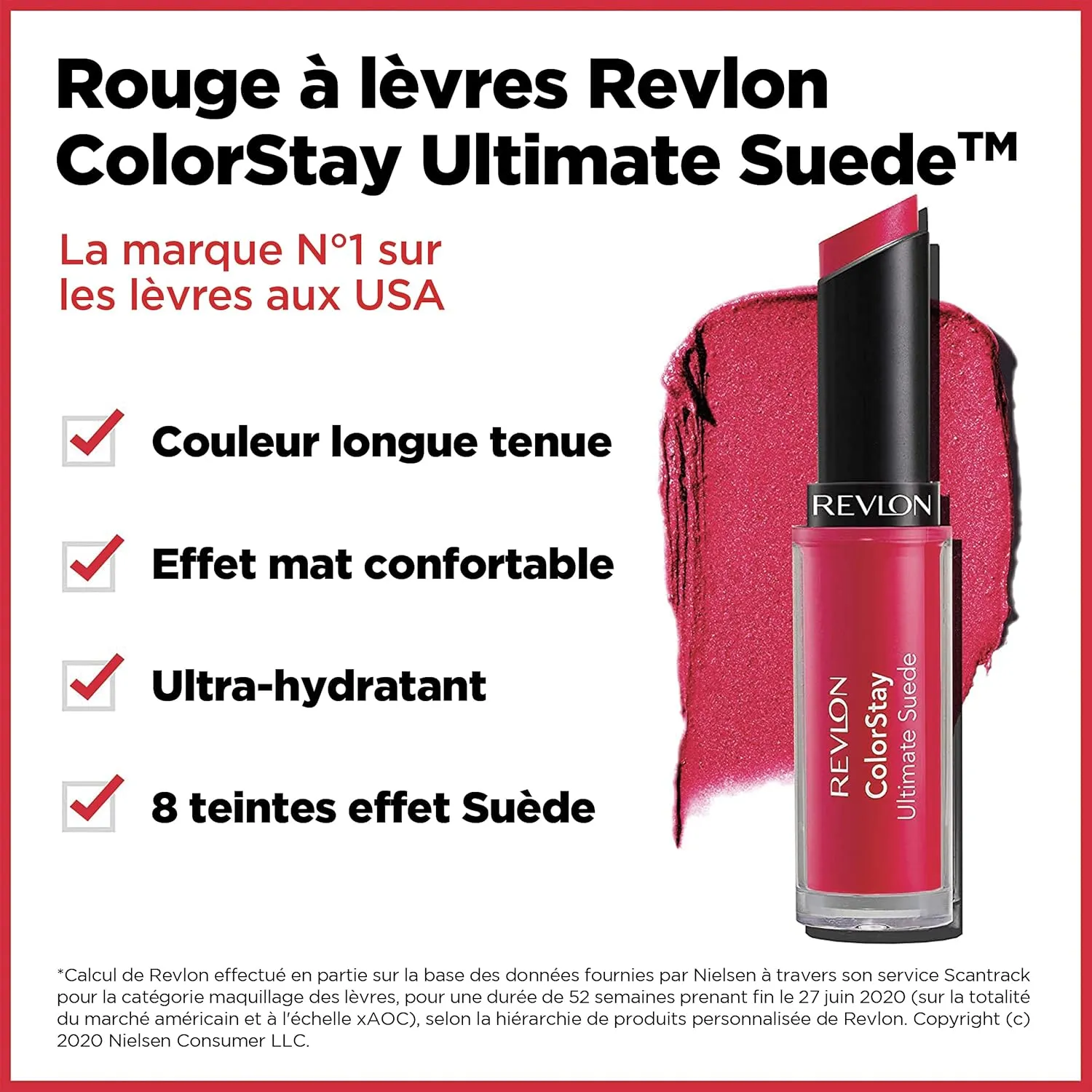 REVLON Lipstick, ColorStay Ultimate Suede Lipstick, High Impact Lip color with Moisturizing Creamy Formula, Infused with Vitamin E, 070 Preview, 0.09 Oz