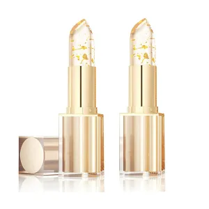 Revulve True Tone Lipstick, Transferproof Color Changing Lipstick, Gold Crystal Color Changing Lip Stick, PH Color Changing Long Lasting Moisturizing Lip Gloss (2pcs)